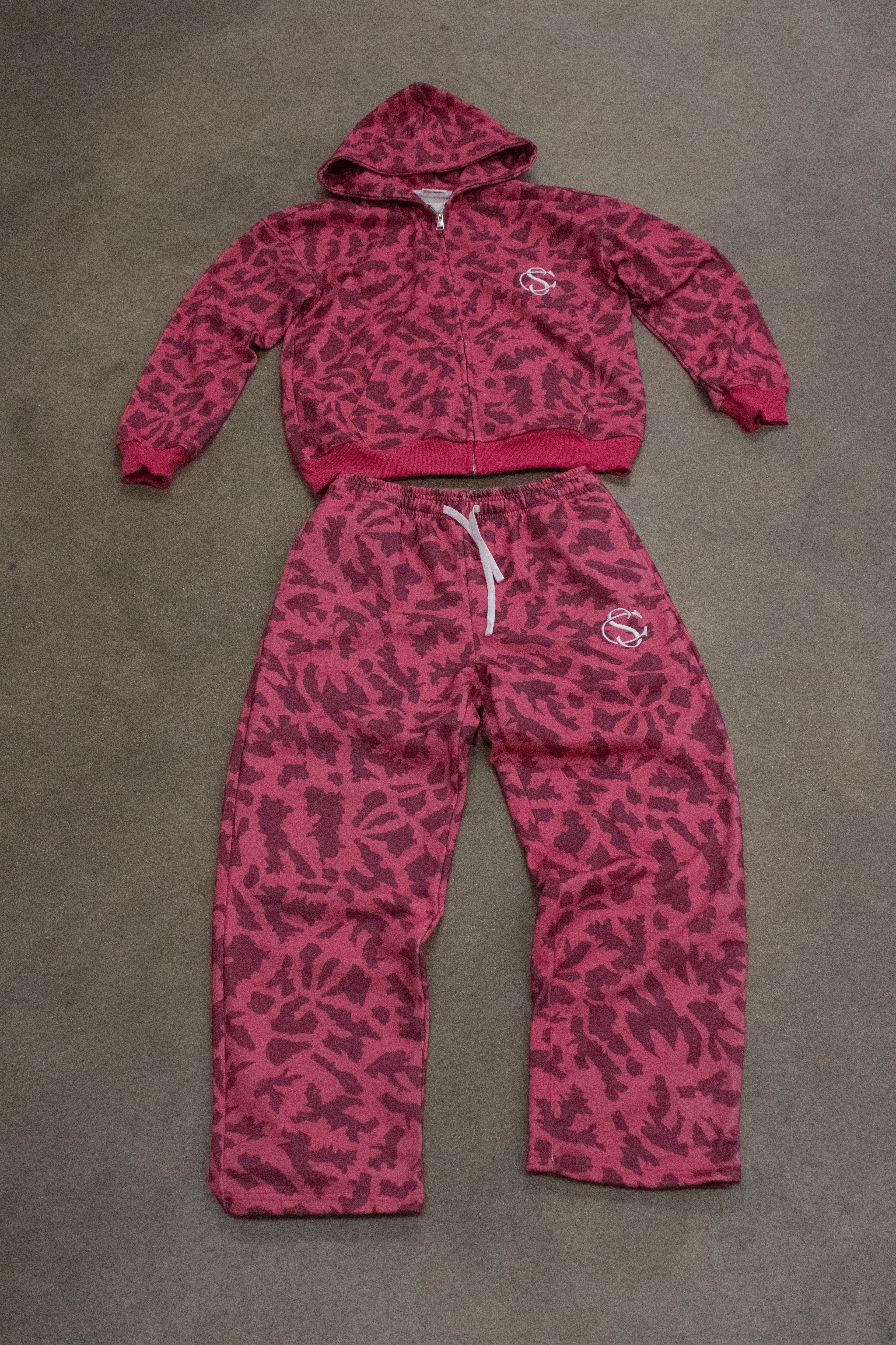 Pink Giraffe Tracksuit Pants