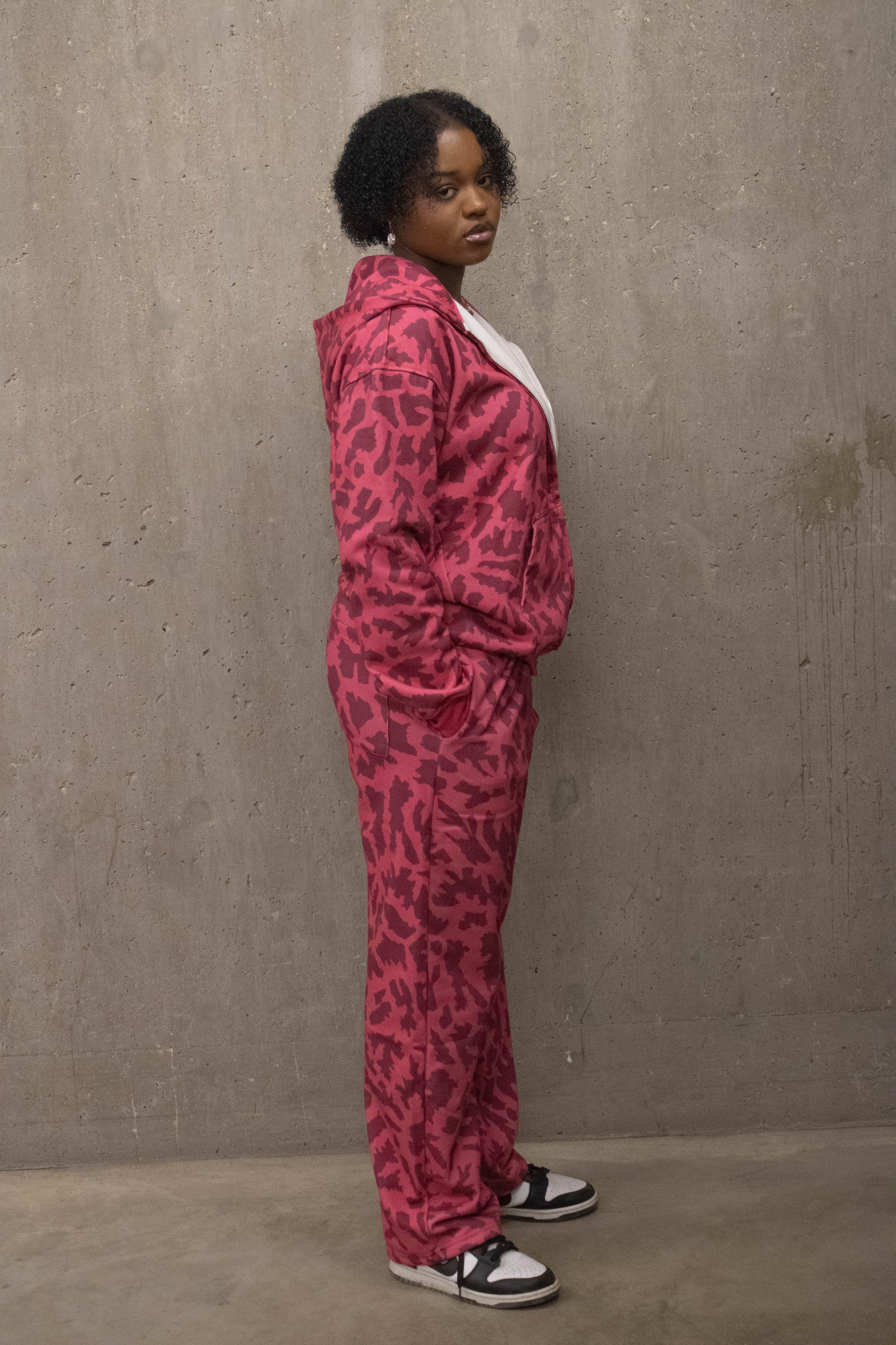 Pink Giraffe Tracksuit Hoodie