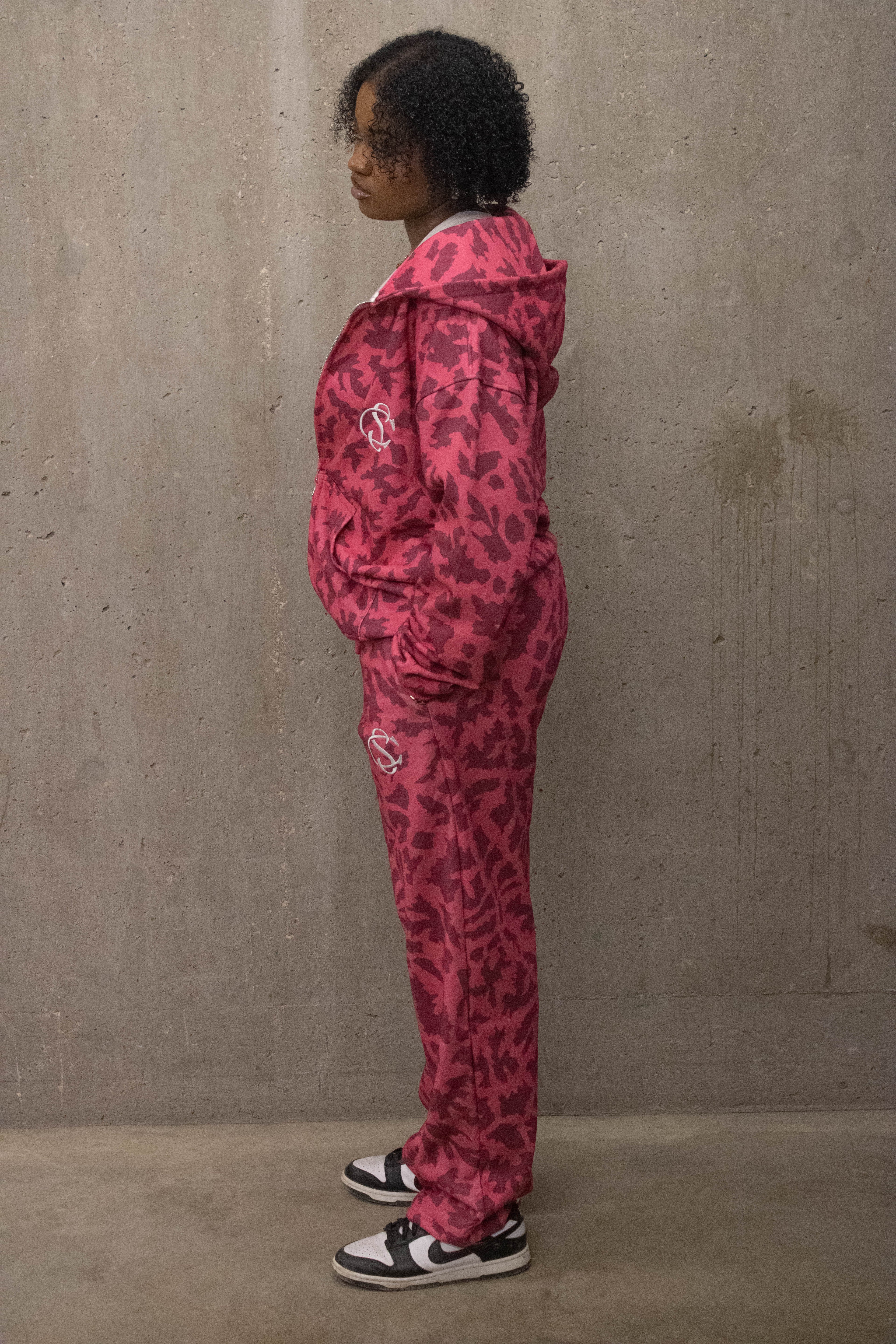 Pink Giraffe Tracksuit Hoodie