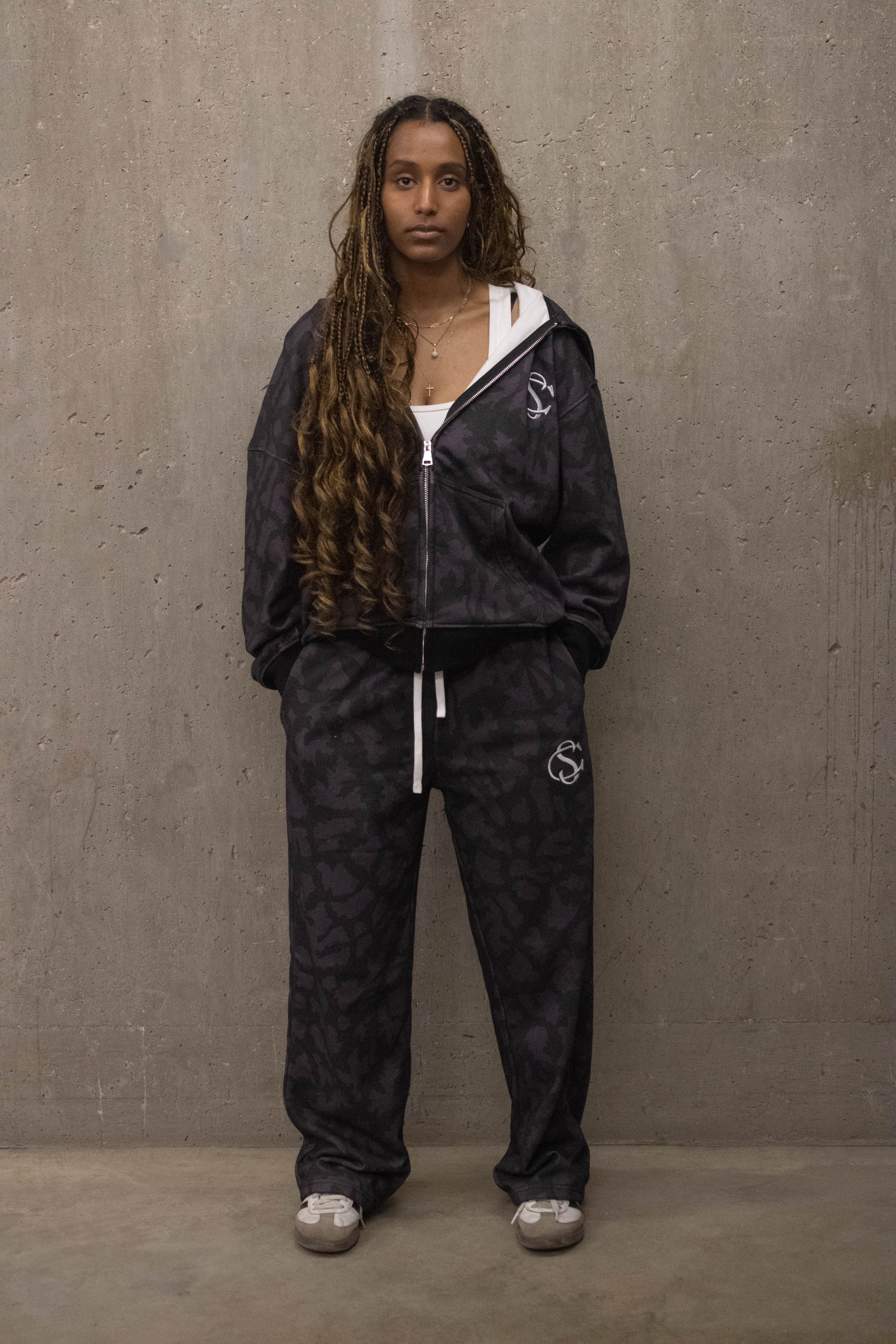 Purple Giraffe Tracksuit Hoodie